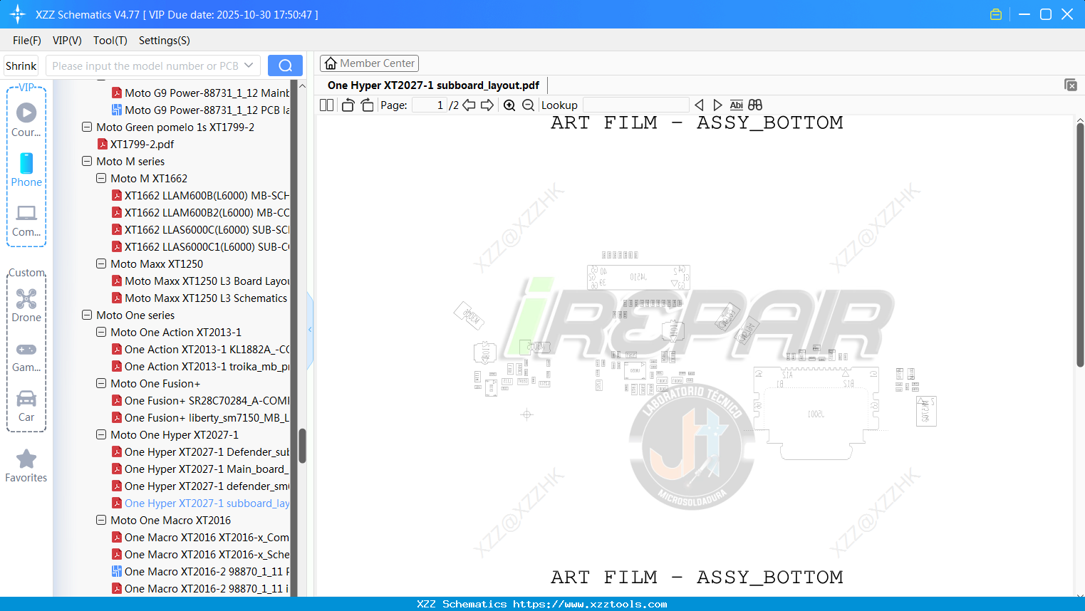 Motorola One Hyper XT2027-1 Subboard_layout